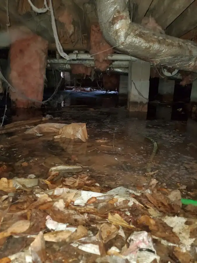 Crawl space flood assessment for Commercial Water Damage Restoration in Lorain